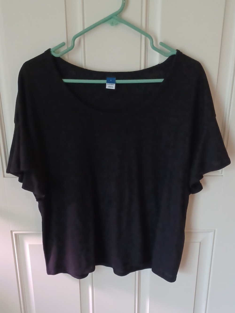 Old Navy Black Short Sleeve Scoop Neck Tee